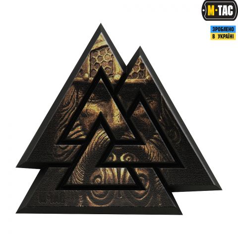 M-Tac нашивка Валькнут 3D ПВХ Black/Coyote