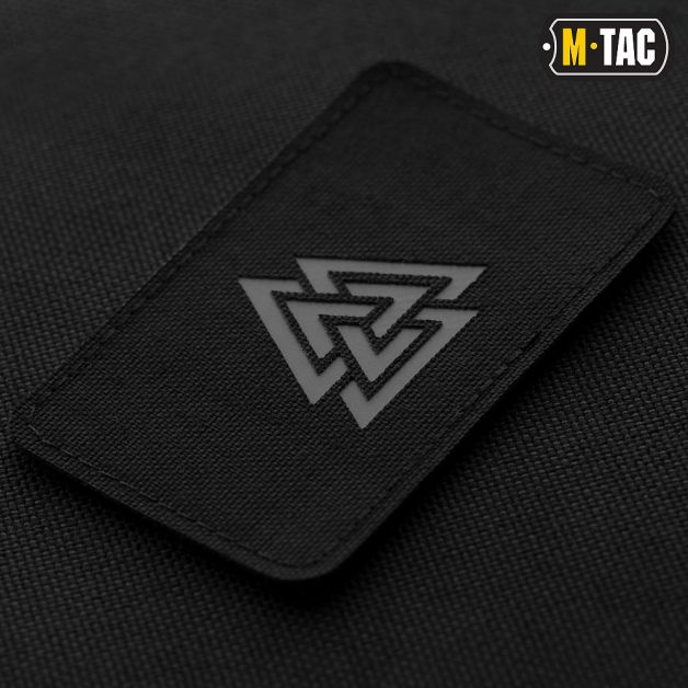 M-Tac нашивка Валькнут горизонтальна Laser Cut Black/Grey
