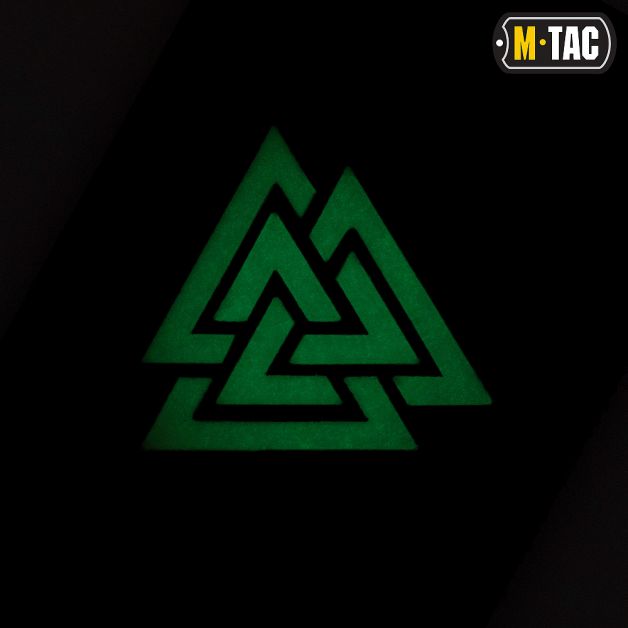 M-Tac нашивка Валькнут горизонтальная Laser Cut светонакопитель/Black