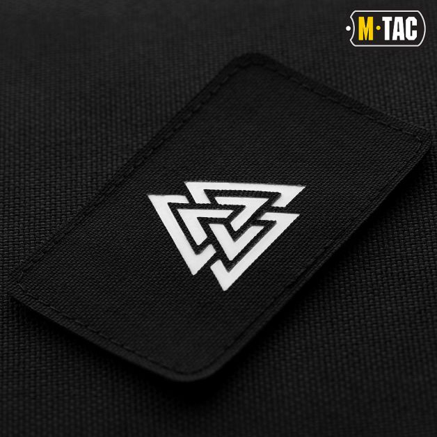 M-Tac нашивка Валькнут горизонтальная Laser Cut светонакопитель/Black