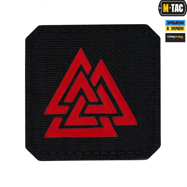 M-Tac нашивка Валькнут Laser Cut Red/Black