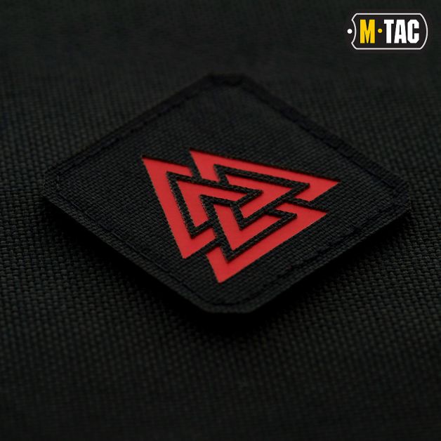 M-Tac нашивка Валькнут Laser Cut Red/Black