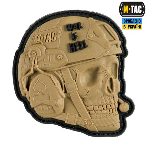 M-Tac нашивка War is Hell 3D PVC Coyote