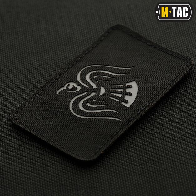 M-Tac нашивка Знамя Ворона Laser Cut Grey/Black