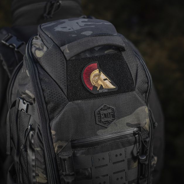 M-Tac нашивка Spartan Helmet (вышивка) Black