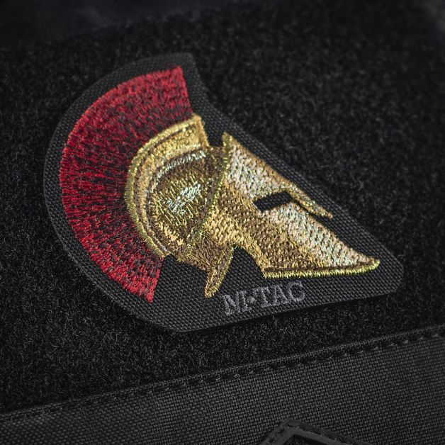 M-Tac нашивка Spartan Helmet (вышивка) Black
