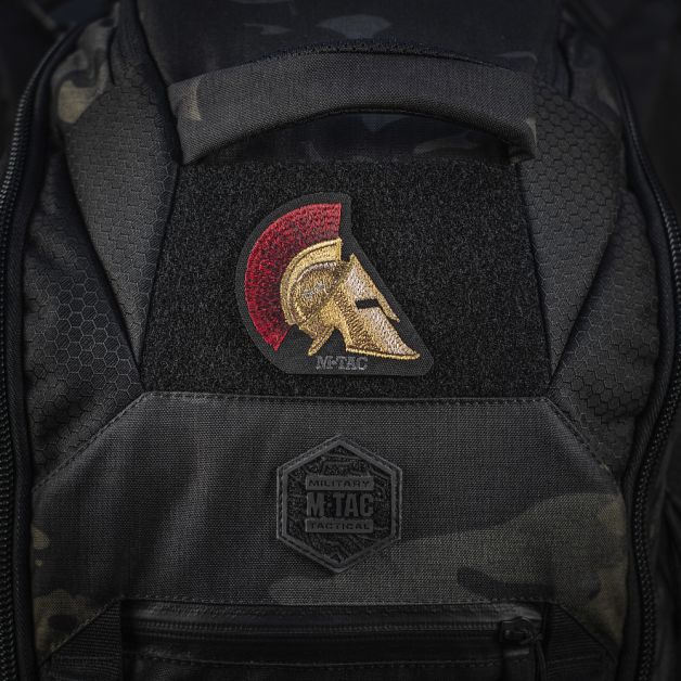 M-Tac нашивка Spartan Helmet (вышивка) Black