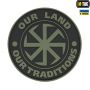 M-Tac нашивка Our Land - Our Tradititions ПВХ олива