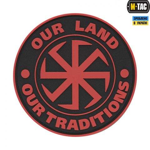 M-Tac нашивка Our Land ПВХ червона