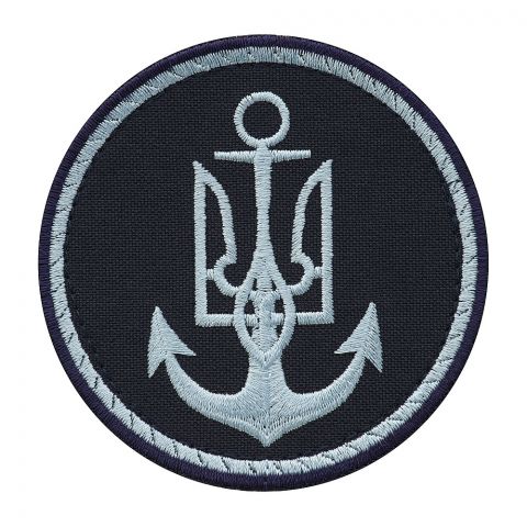 Нашивка ВМС України кругла синя