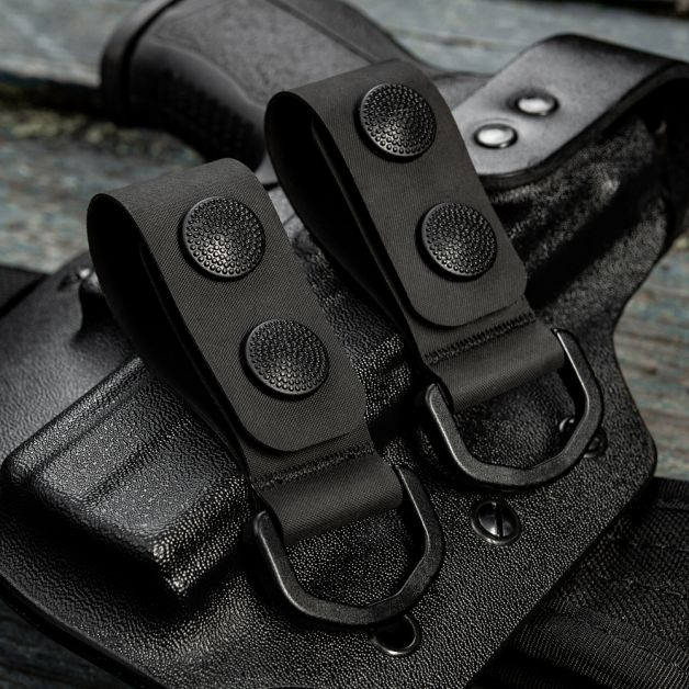 M-Tac крепления c D-кольцом на тактический ремень (2 шт) Black