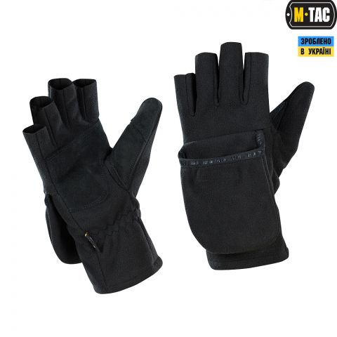 M-Tac рукавички безпалі з клапаном Windblock 295 Black