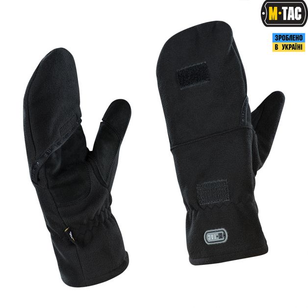 M-Tac рукавички безпалі з клапаном Windblock 295 Black