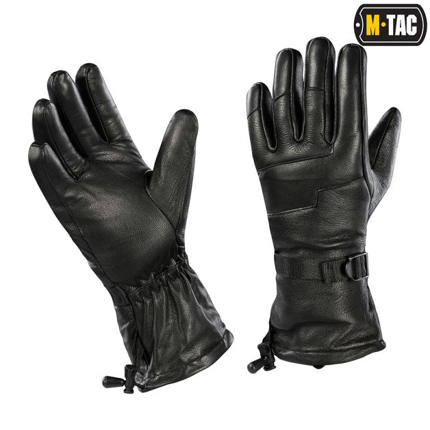 M-Tac перчатки зимние кожаные Black