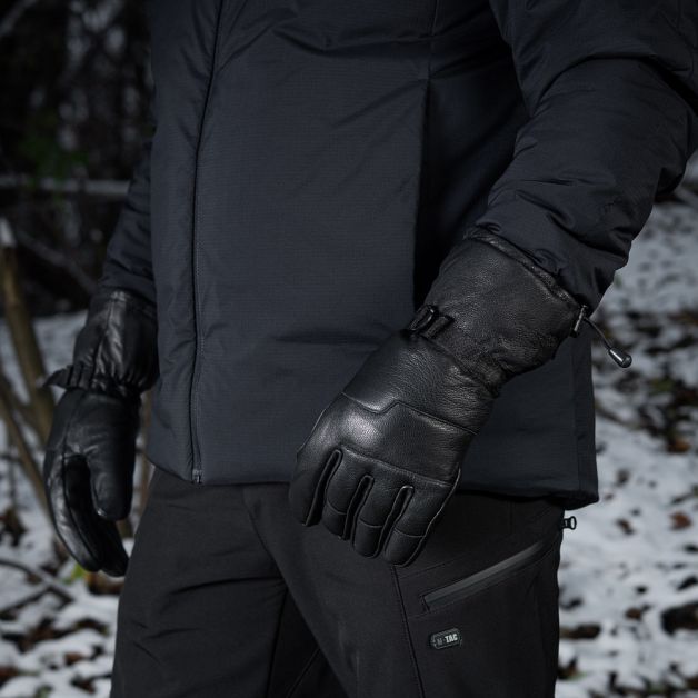 M-Tac перчатки зимние кожаные Black