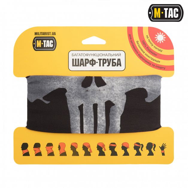 M-Tac шарф-труба облегченный Punisher Black