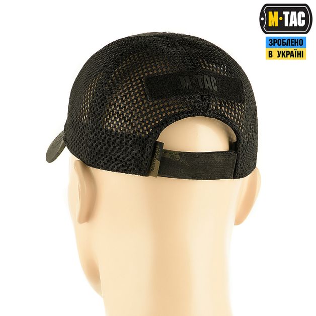 M-Tac бейсболка тактическая с сеткой Multicam Black