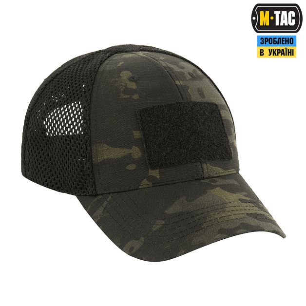 M-Tac бейсболка тактическая с сеткой Multicam Black