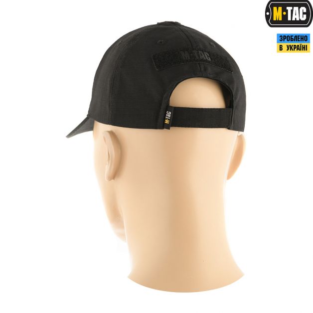 M-Tac бейсболка тактична Elite Flex ріп-стоп Black