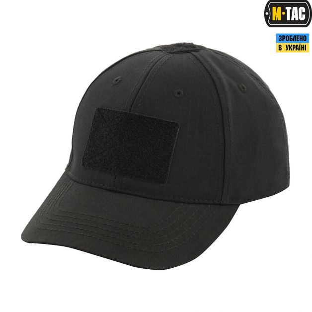 M-Tac бейсболка тактична Elite Flex ріп-стоп Black