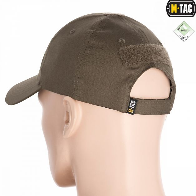 M-Tac бейсболка с липучкой Flex рип-стоп Dark Olive