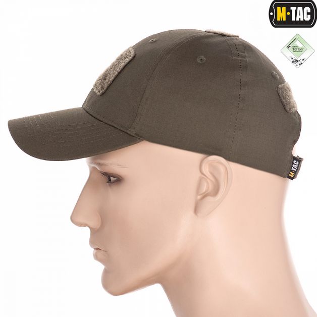 M-Tac бейсболка с липучкой Flex рип-стоп Dark Olive