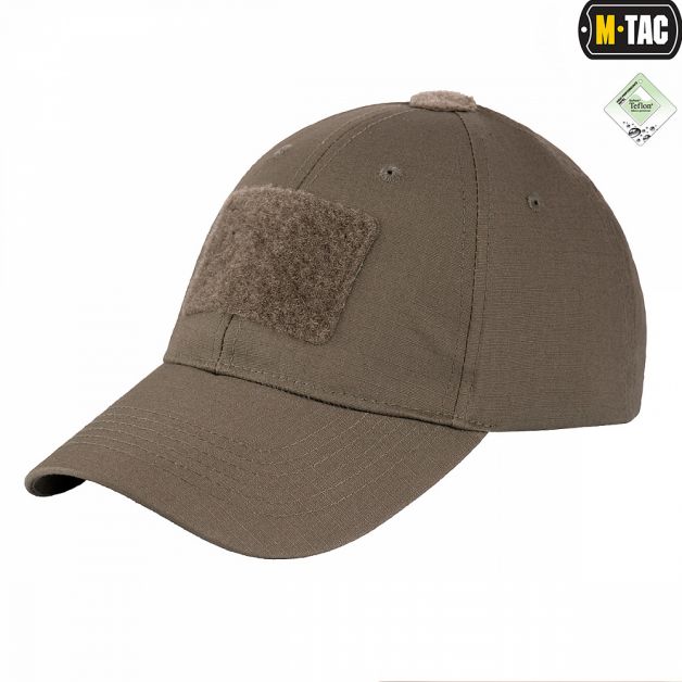 M-Tac бейсболка с липучкой Flex рип-стоп Dark Olive