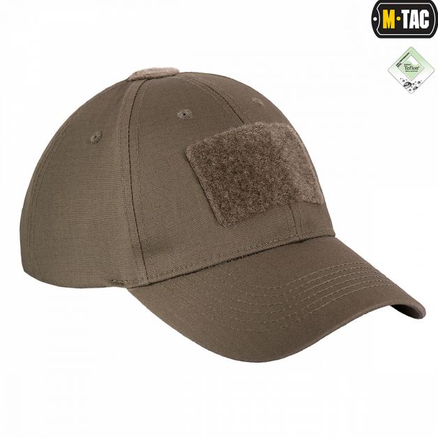 M-Tac бейсболка с липучкой Flex рип-стоп Dark Olive