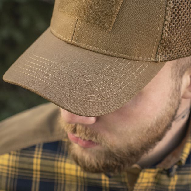 M-Tac бейсболка с липучкой и сеткой Flex рип-стоп Coyote Brown