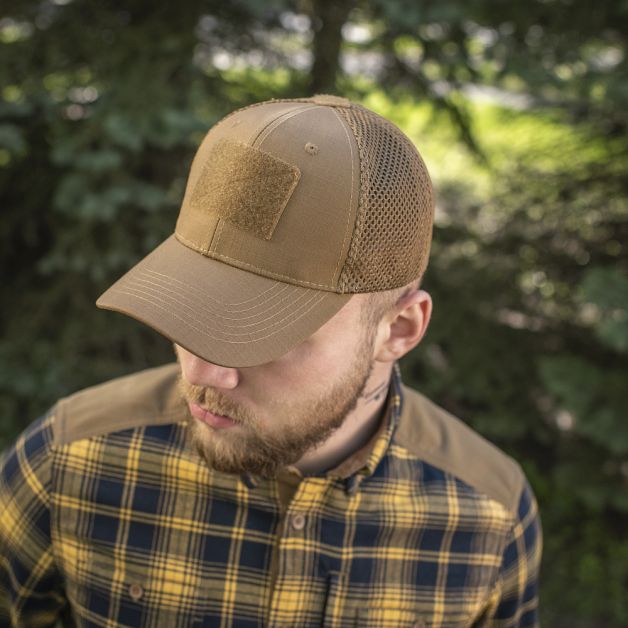 M-Tac бейсболка с липучкой и сеткой Flex рип-стоп Coyote Brown