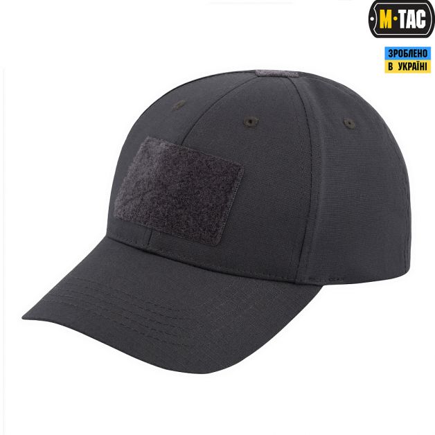 M-Tac бейсболка тактична Elite Flex ріп-стоп Dark Grey