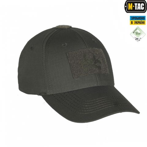 M-Tac бейсболка тактична Flex ріп-стоп Pirate Skull Army Olive