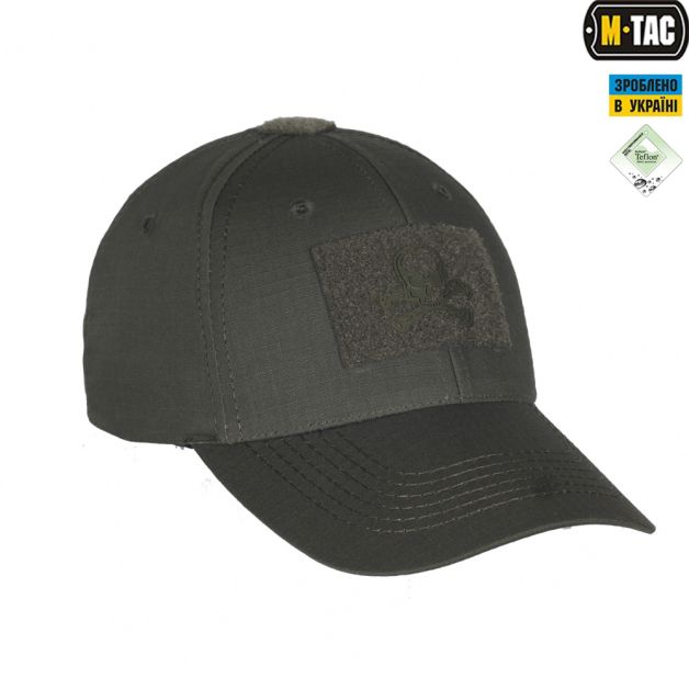M-Tac бейсболка тактична Flex ріп-стоп Pirate Skull Army Olive