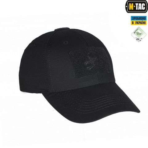 M-Tac бейсболка тактична Flex ріп-стоп Pirate Skull Black