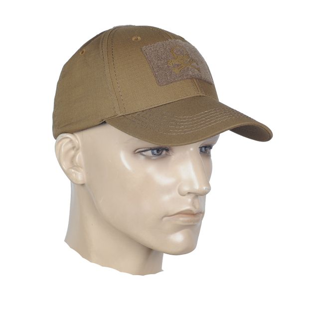 M-Tac бейсболка тактическая Flex рип-стоп Pirate Skull Coyote Brown