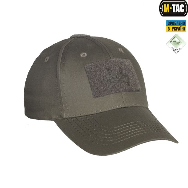 M-Tac бейсболка тактична Flex ріп-стоп Pirate Skull Dark Olive