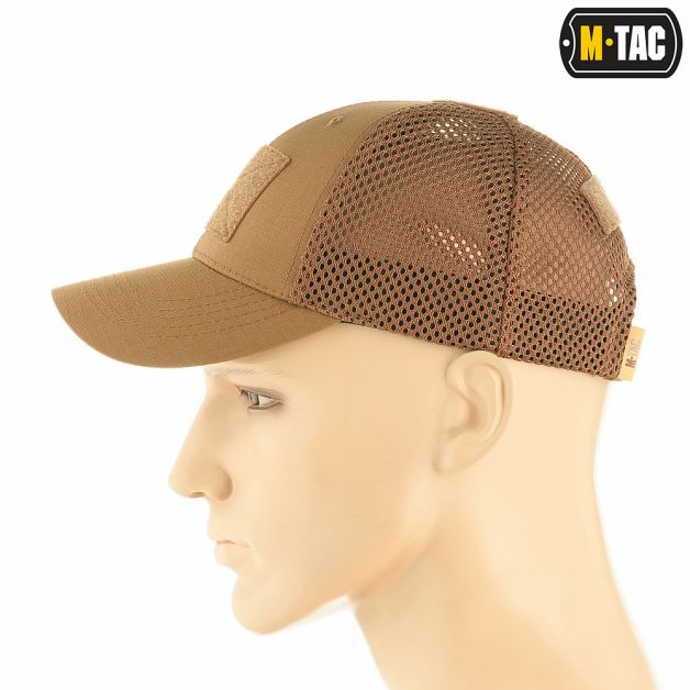 M-Tac бейсболка тактическая с сеткой Elite Flex Coyote Brown