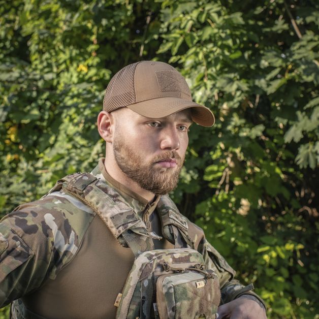 M-Tac бейсболка тактическая с сеткой Elite Flex Coyote Brown