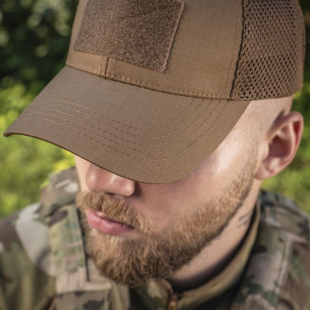M-Tac бейсболка тактическая с сеткой Elite Flex Coyote Brown