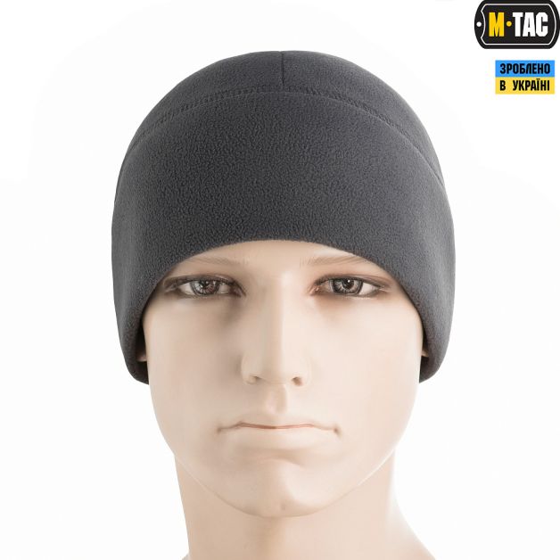 M-Tac шапка Watch Cap Elite фліс (260г/м2) with Slimtex Dark Grey