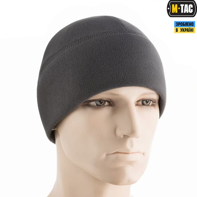 M-Tac шапка Watch Cap Elite фліс (260г/м2) with Slimtex Dark Grey