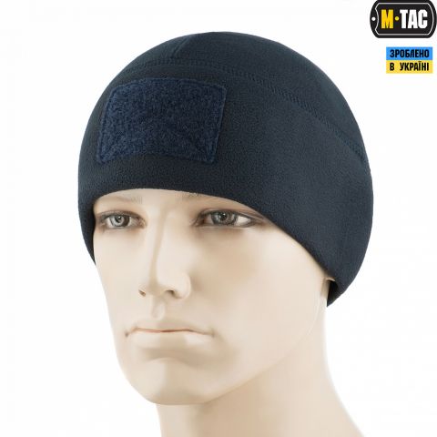 M-Tac шапка Watch Cap Elite фліс (270г/м2) з липучкою Dark Navy Blue