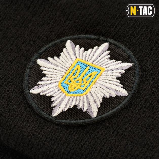M-Tac шапка Полиция тонкая вязка 100% акрил Black