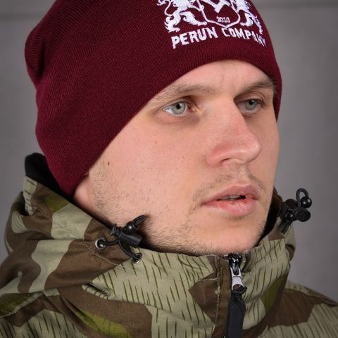SvaStone шапка в'язана Лев бордова