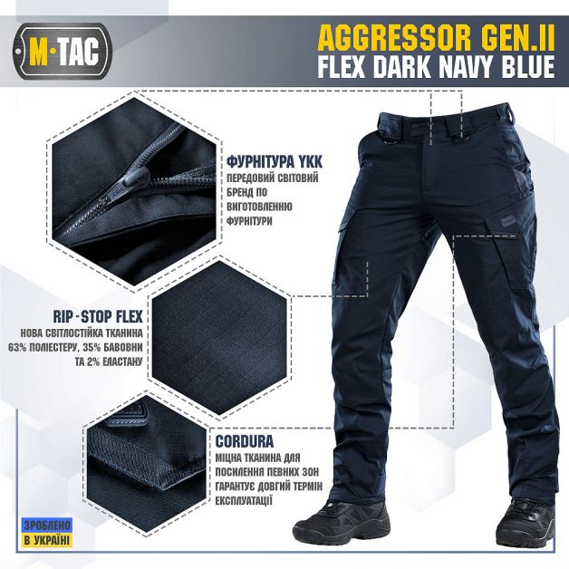 M-Tac штани Aggressor Gen II Flex Dark Navy Blue