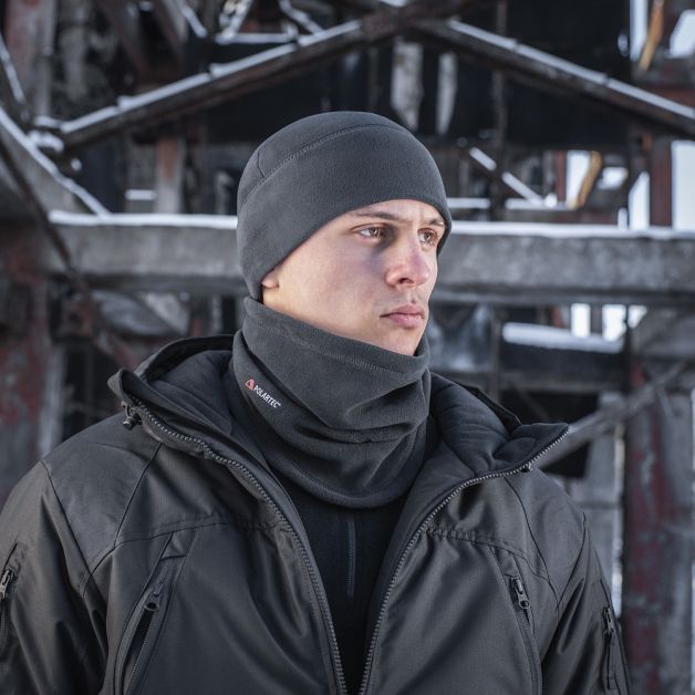 M-Tac шарф-труба анатомічний з затяжкою Polartec Black