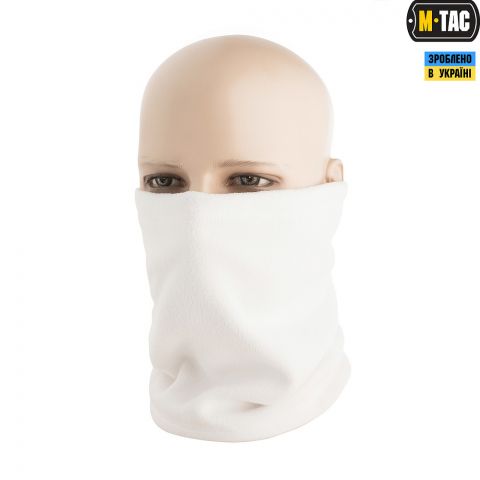 M-Tac шарф-труба Elite короткий з затяжкою фліс (260г/м2) White