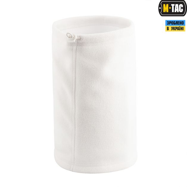 M-Tac шарф-труба Elite короткий з затяжкою фліс (260г/м2) White