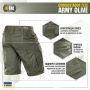M-Tac шорти Conquistador Flex Army Olive
