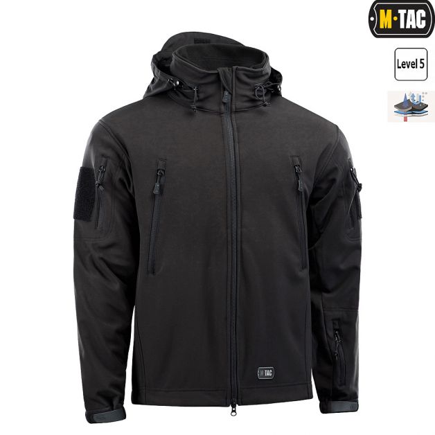 M-Tac куртка Soft Shell с подстежкой Black